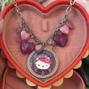 Tarina Tarantino Hello Kitty Pink and Purple Heart Necklace